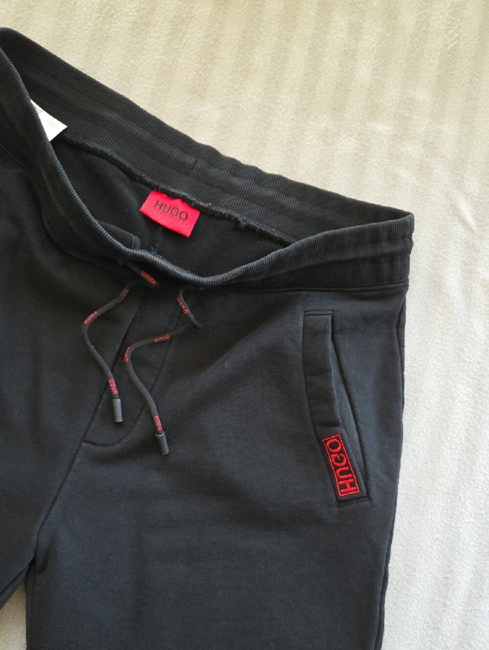 Hugo Boss Black Jogger Sweatpants with Red Logo Accent - Picture 2 of 6